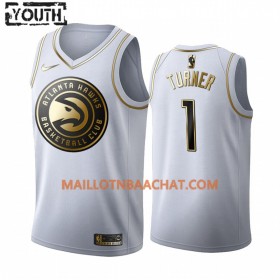 Maillot NBA Atlanta Hawks Evan Turner 1 Nike 2019-20 Blanc Golden Edition Swingman - Enfant